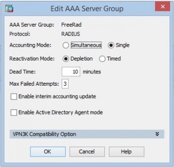 edit aaa server groups