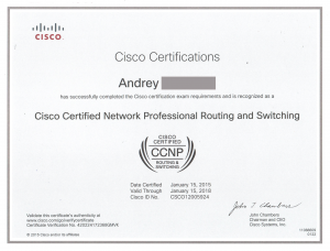 Cisco certified