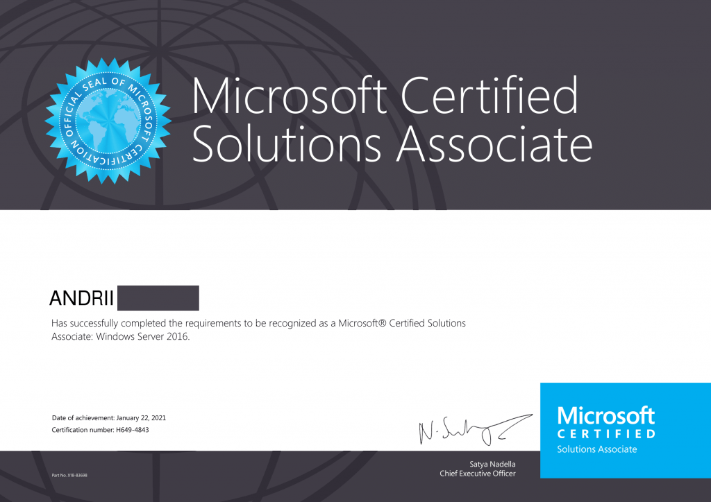 Windows Server Certifications SERVILON
